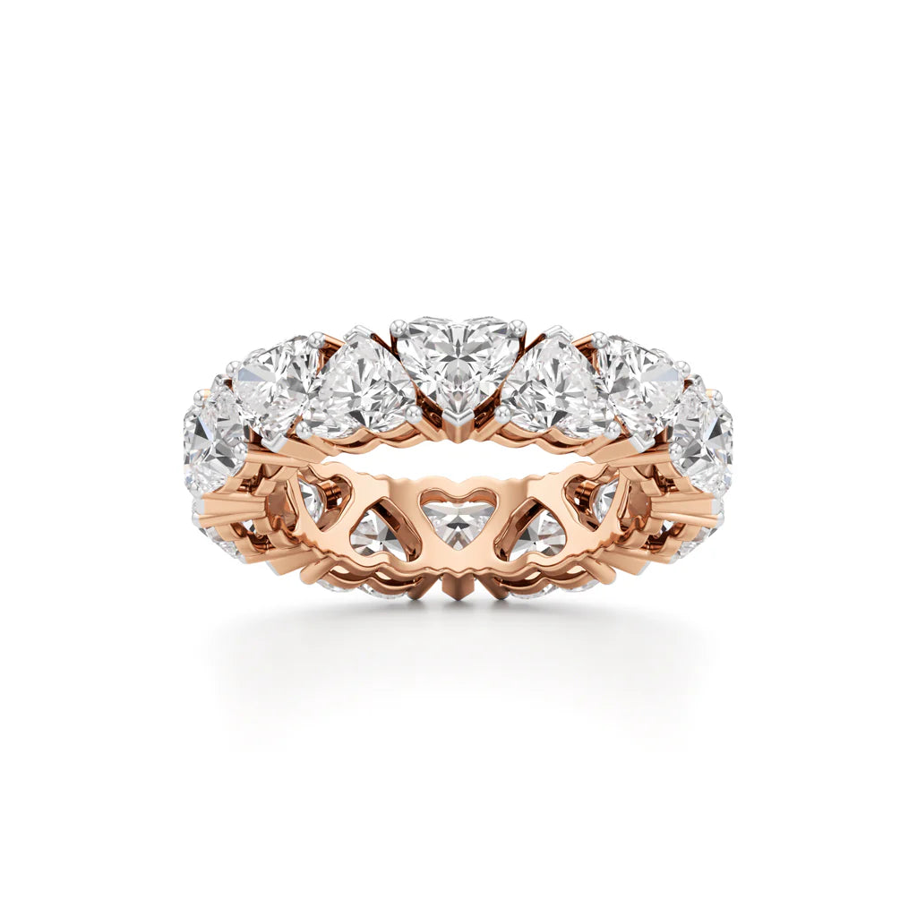 Heart Diamond Eternity Band