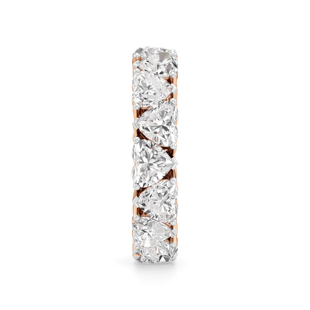 Heart Diamond Eternity Band
