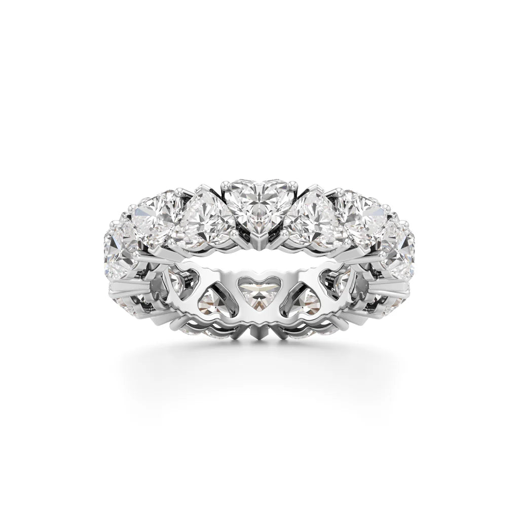 Heart Diamond Eternity Band