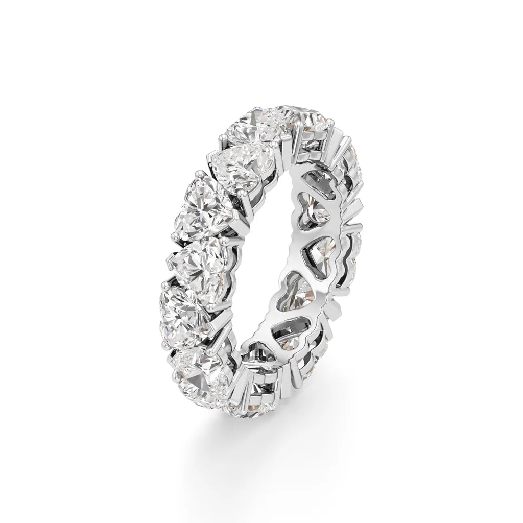 Heart Diamond Eternity Band