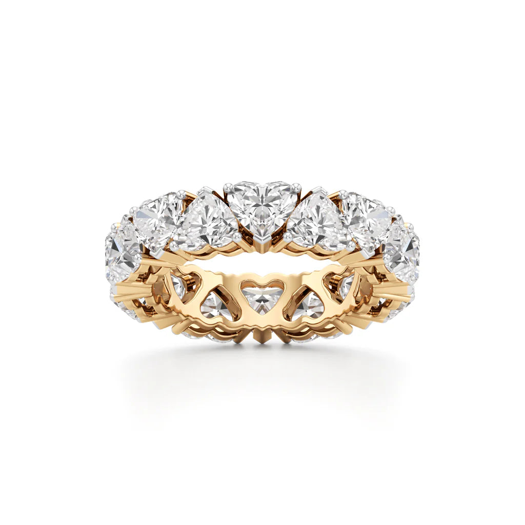 Heart Diamond Eternity Band