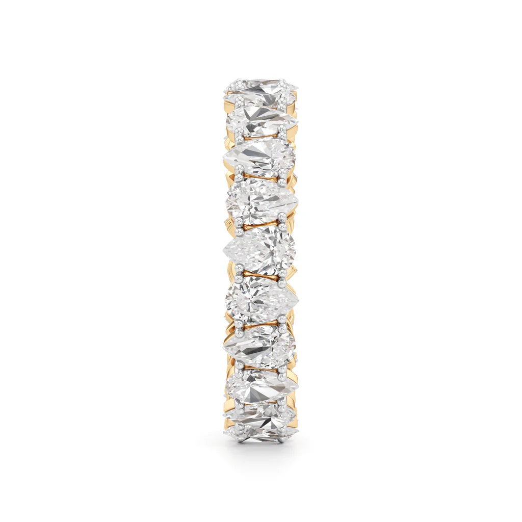 Pear Diamond Eternity Band