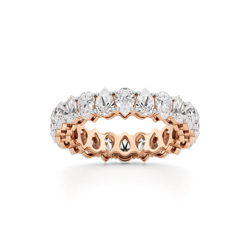 Pear Diamond Eternity Band