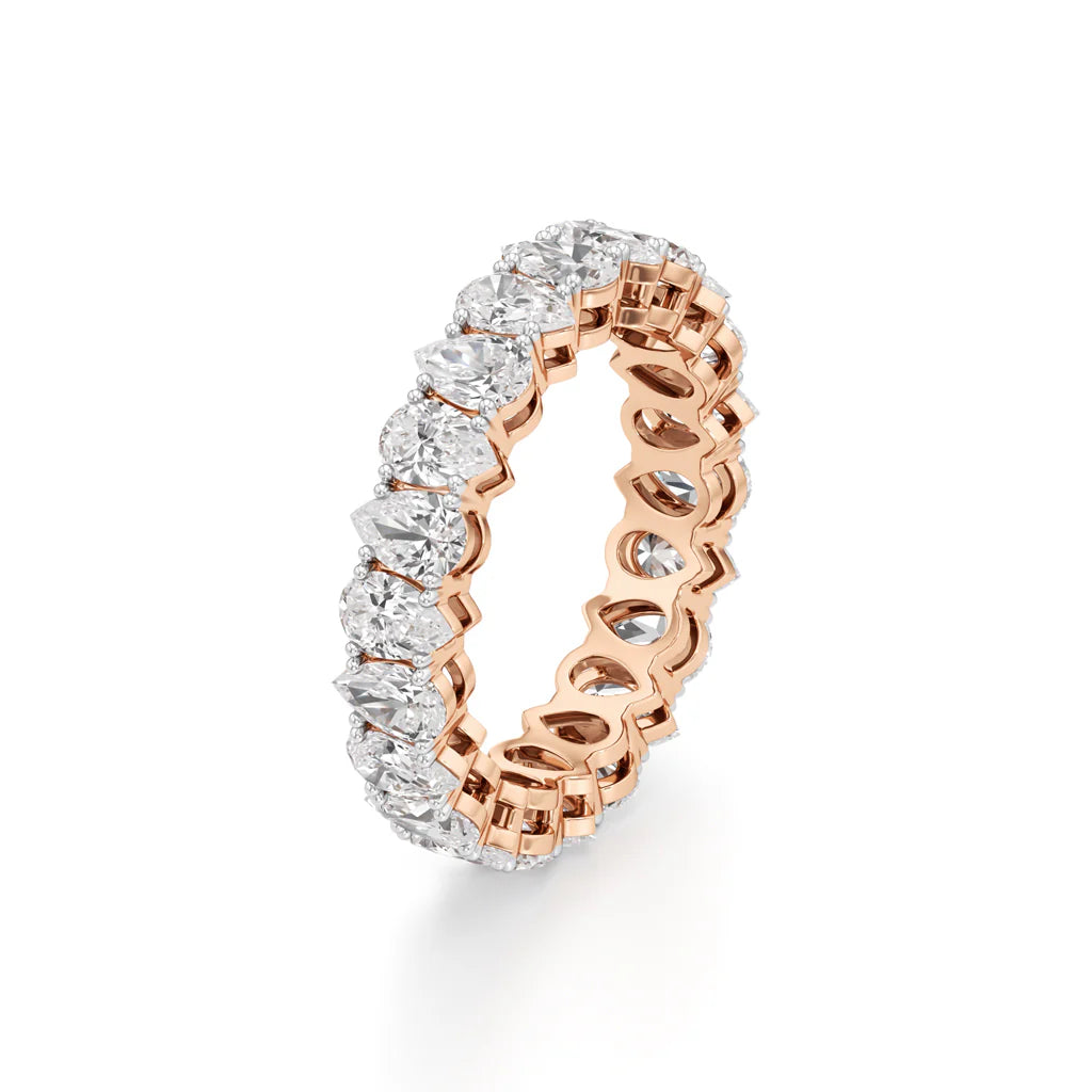 Pear Diamond Eternity Band