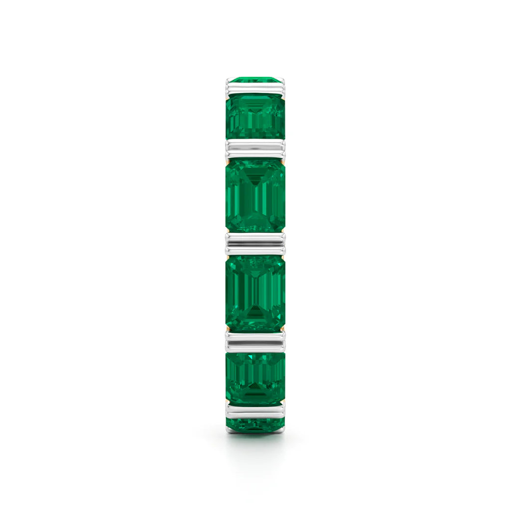 Emerald & Diamond Eternity Band