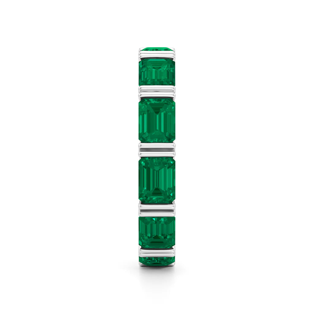 Emerald & Diamond Eternity Band