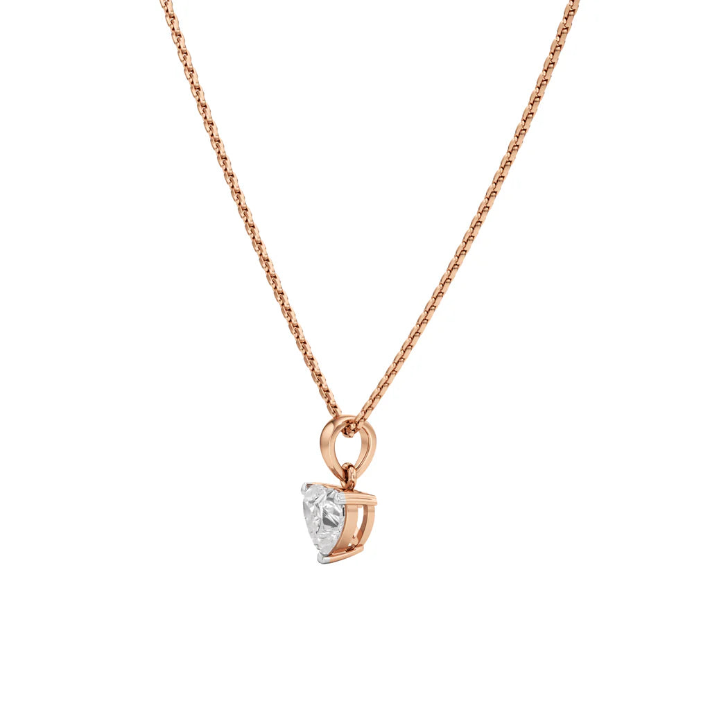 1Ct Heart Shape Solitaire Pendants