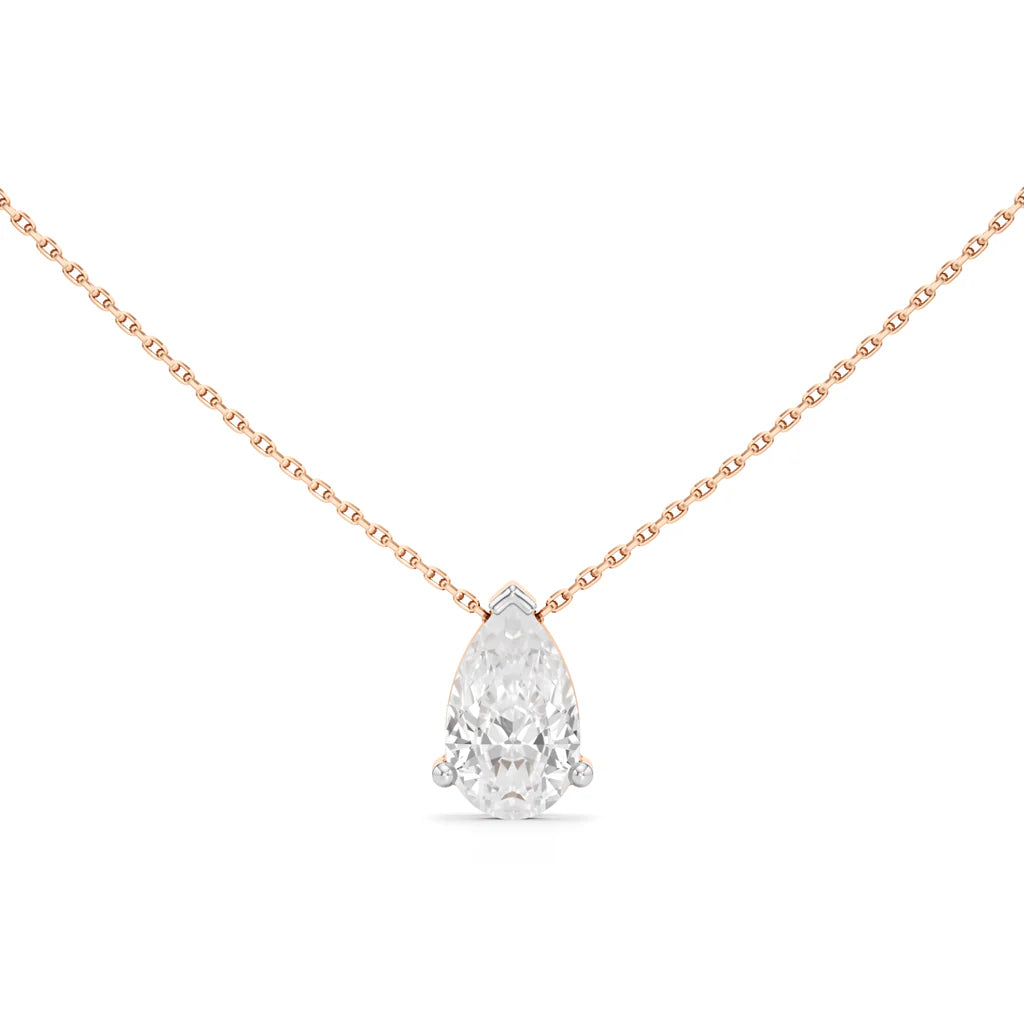 Pear-Cut Solitaire Pendant Necklace