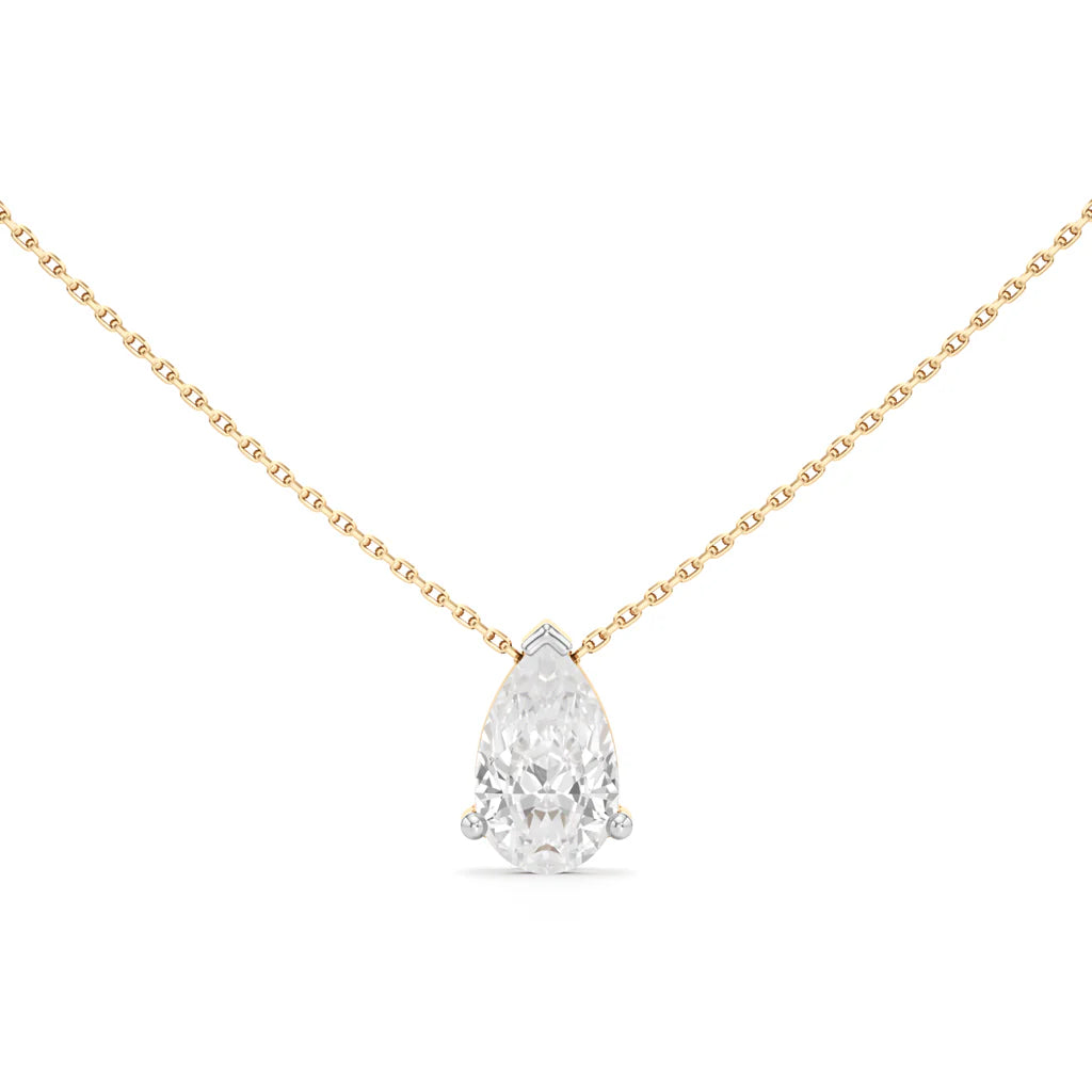 Pear-Cut Solitaire Pendant Necklace