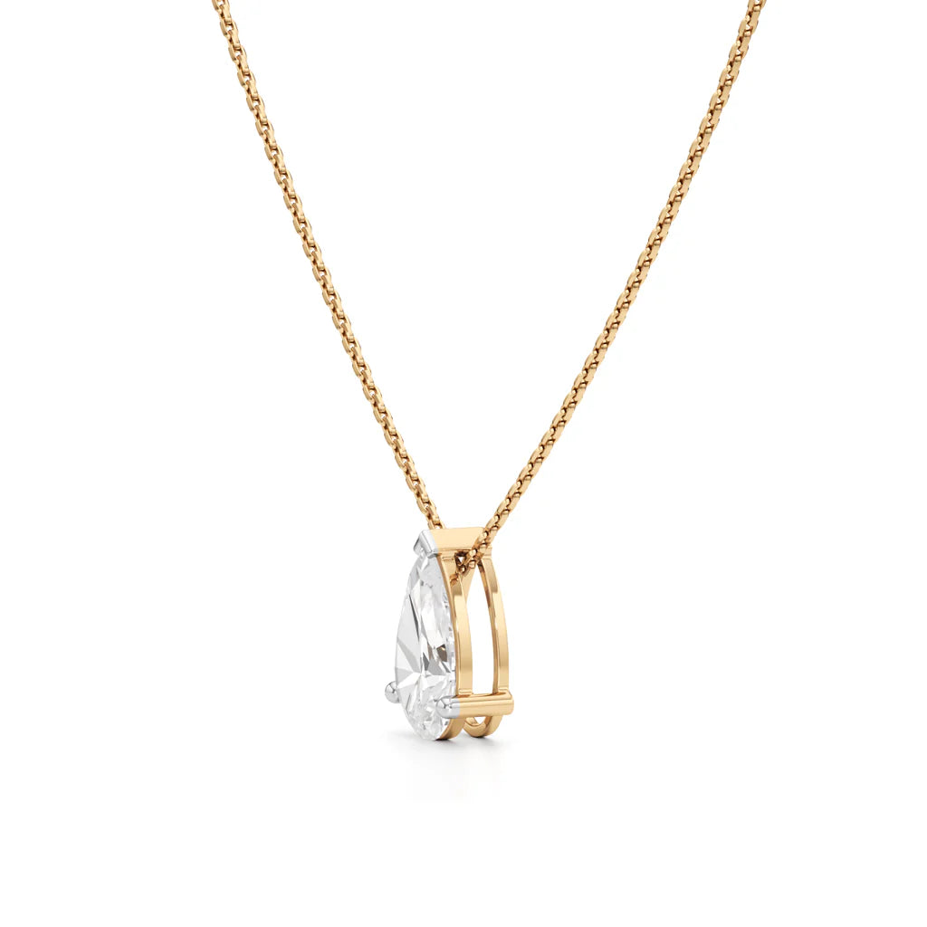 Pear-Cut Solitaire Pendant Necklace
