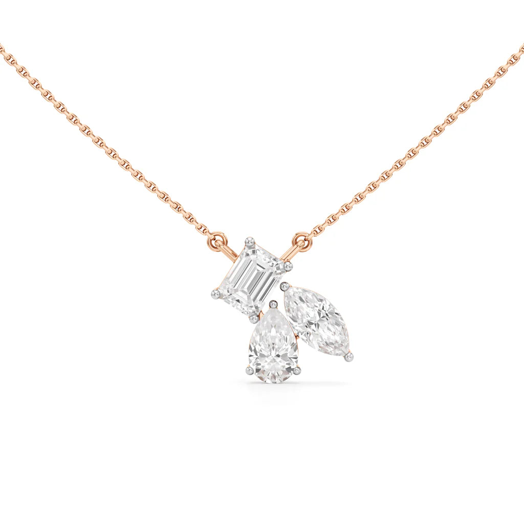 Trio Cut Diamond Necklace