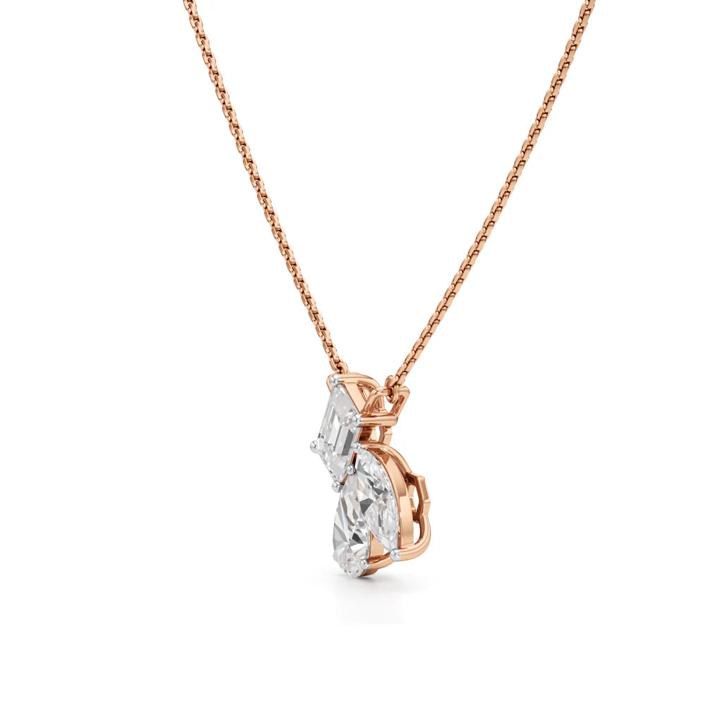 Trio Cut Diamond Necklace