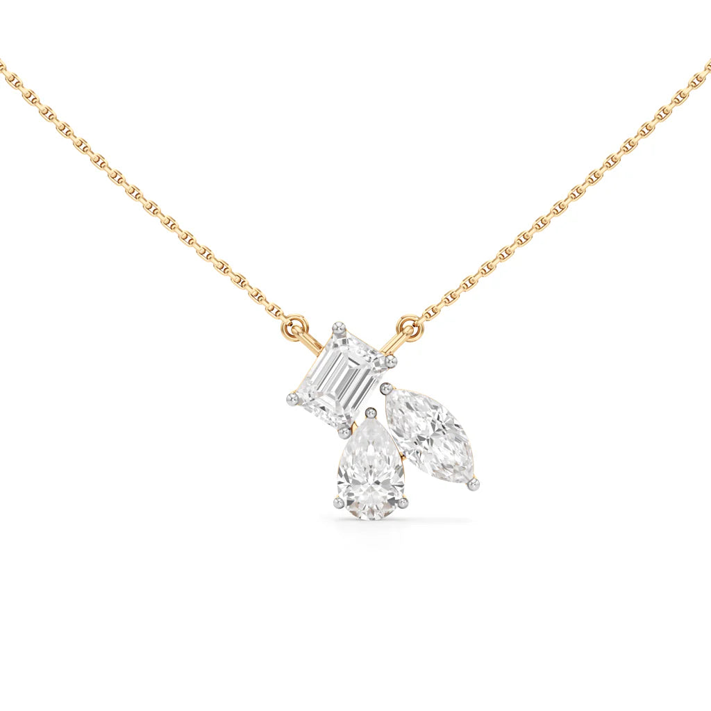 Trio Cut Diamond Necklace