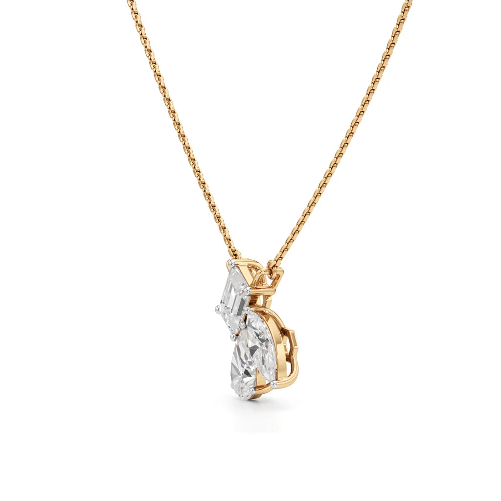 Trio Cut Diamond Necklace