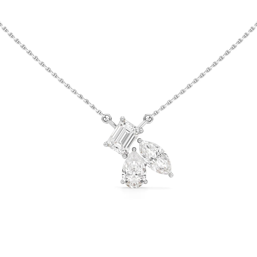 Trio Cut Diamond Necklace