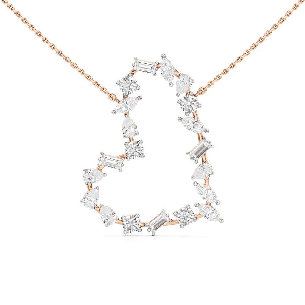 Multi Shape Open Heart Pendant