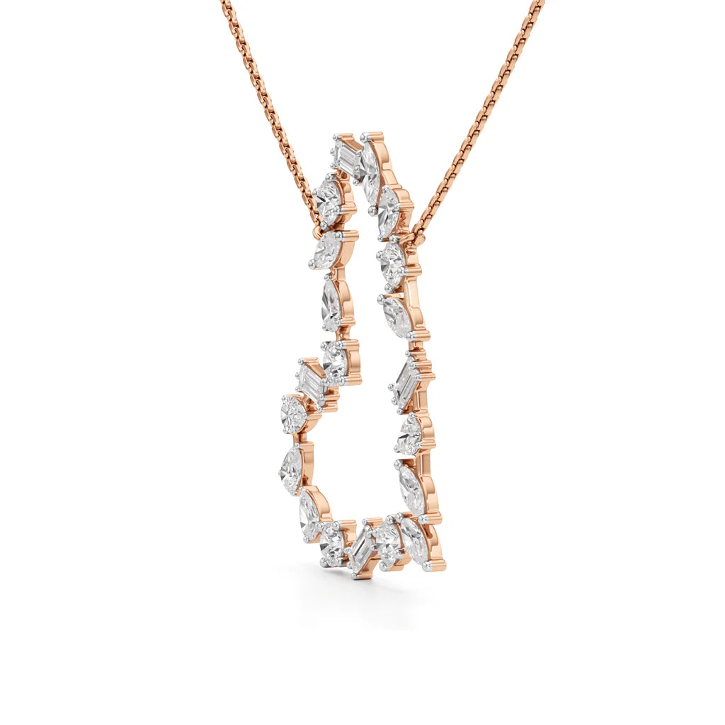 Multi Shape Open Heart Pendant