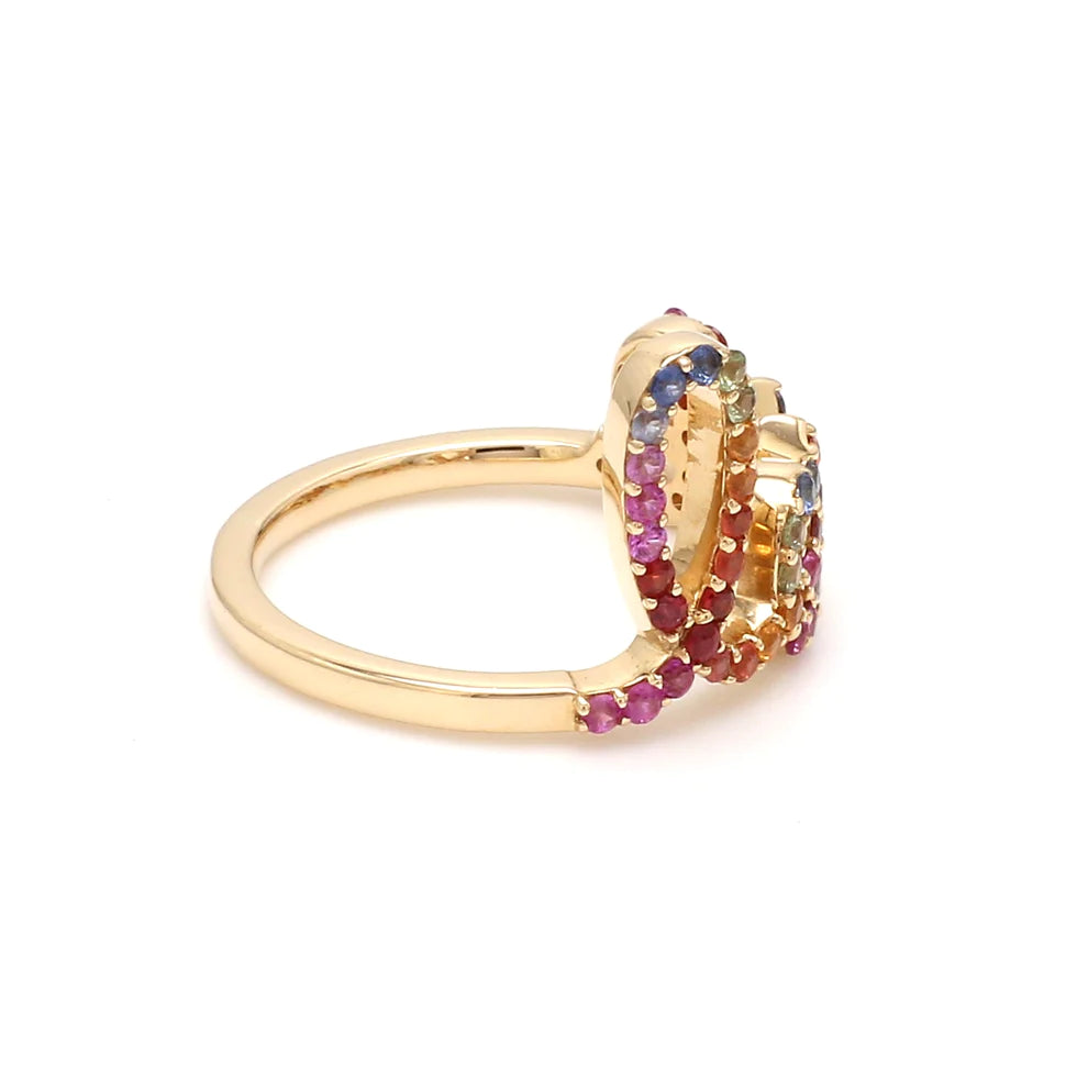 Rainbow Sapphire Love Ring