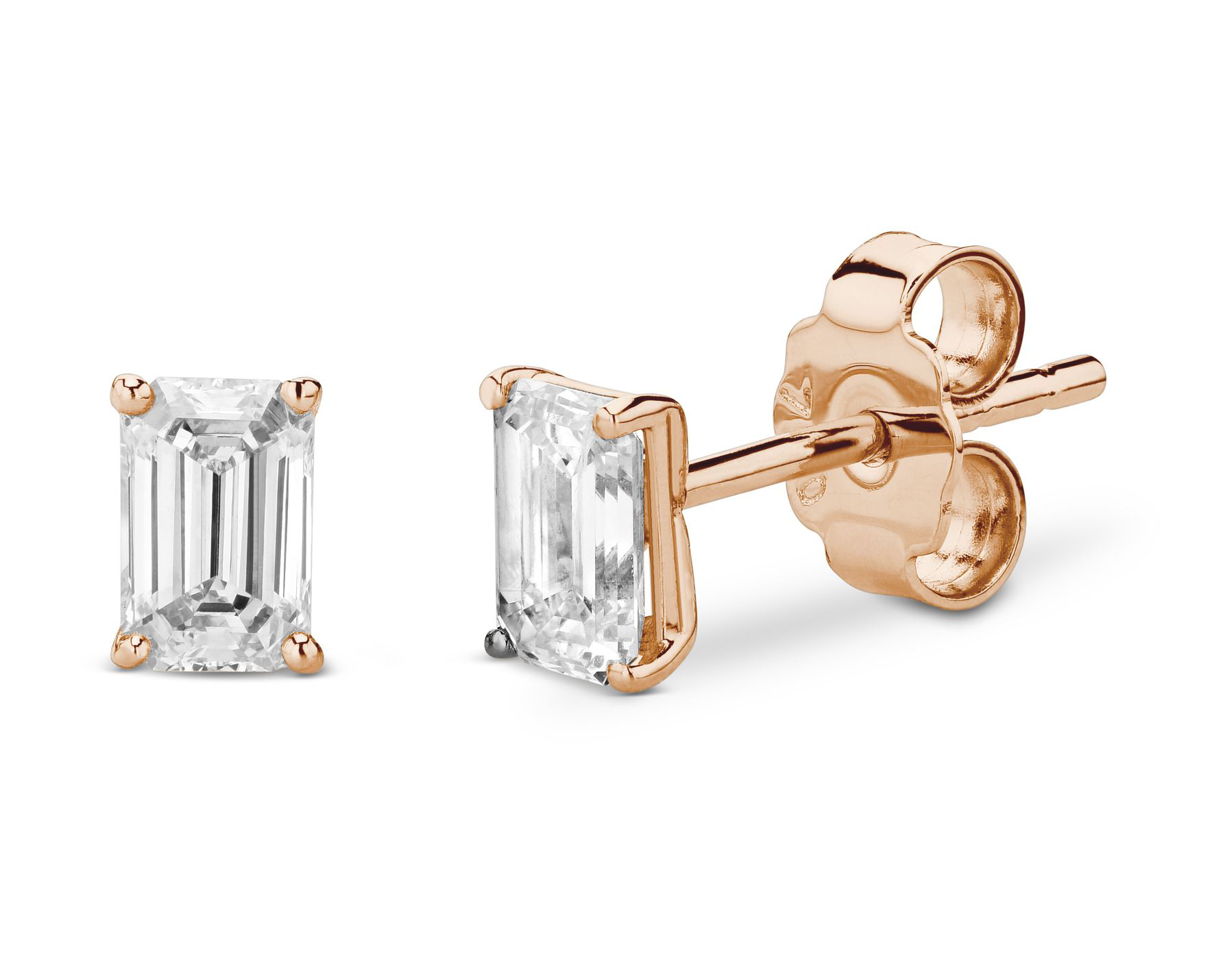 Emerald cut earrings (LG)