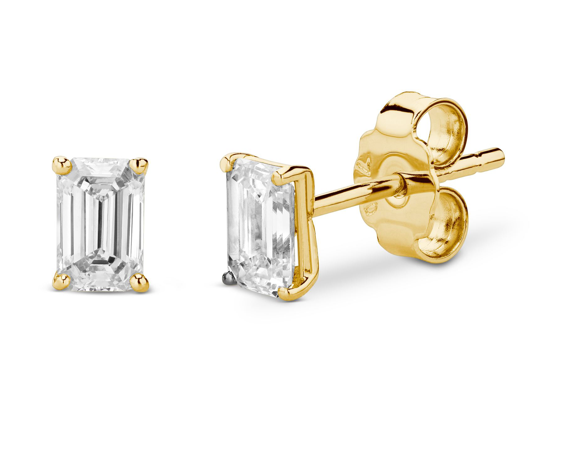 Emerald cut earrings (LG)