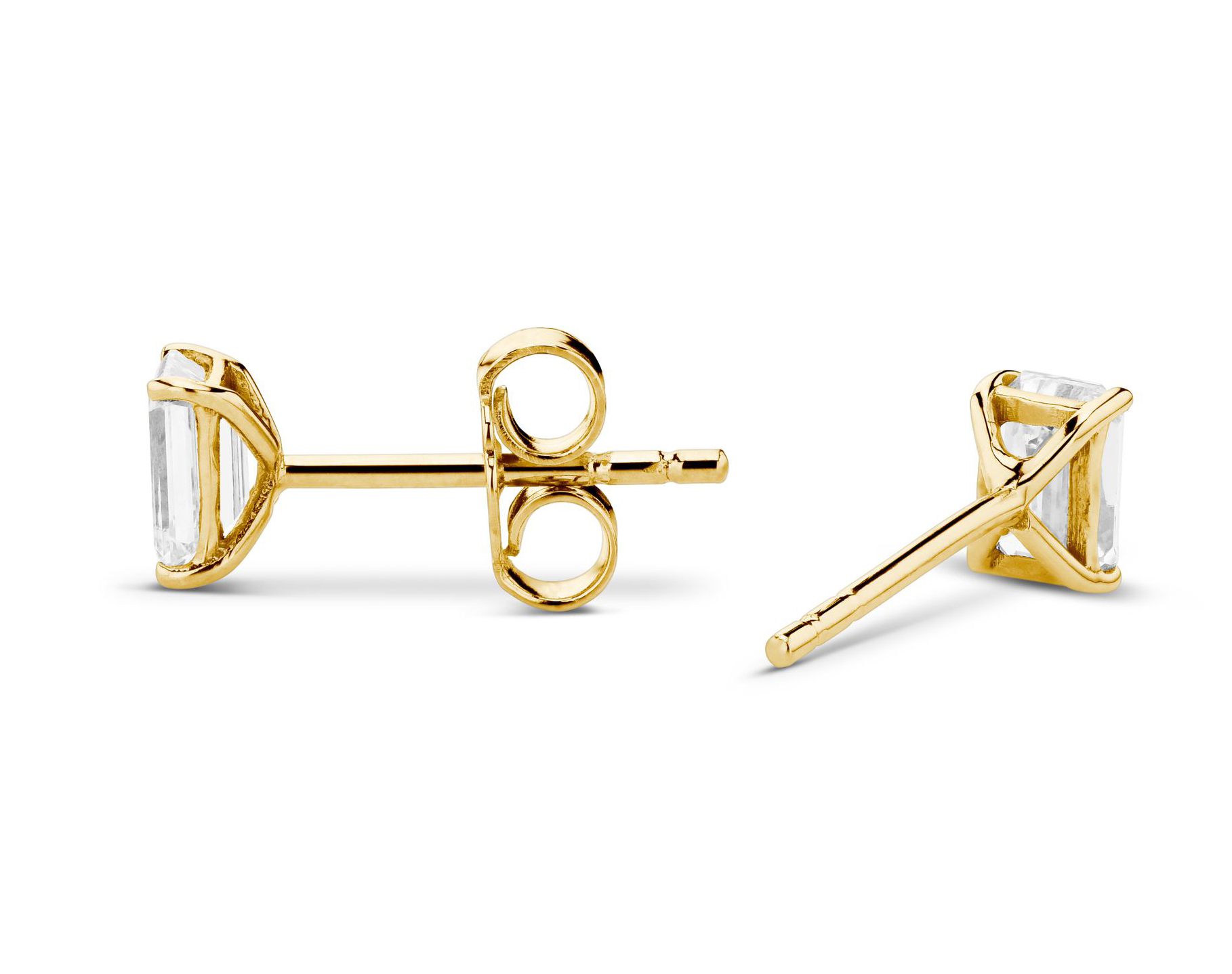 Emerald cut earrings