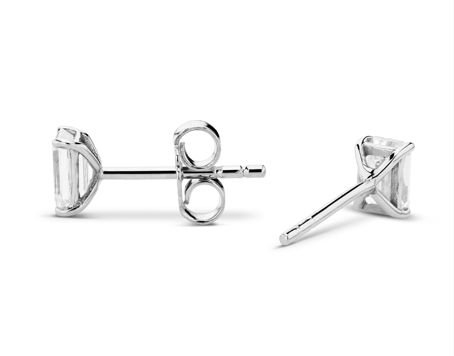 Emerald cut earrings