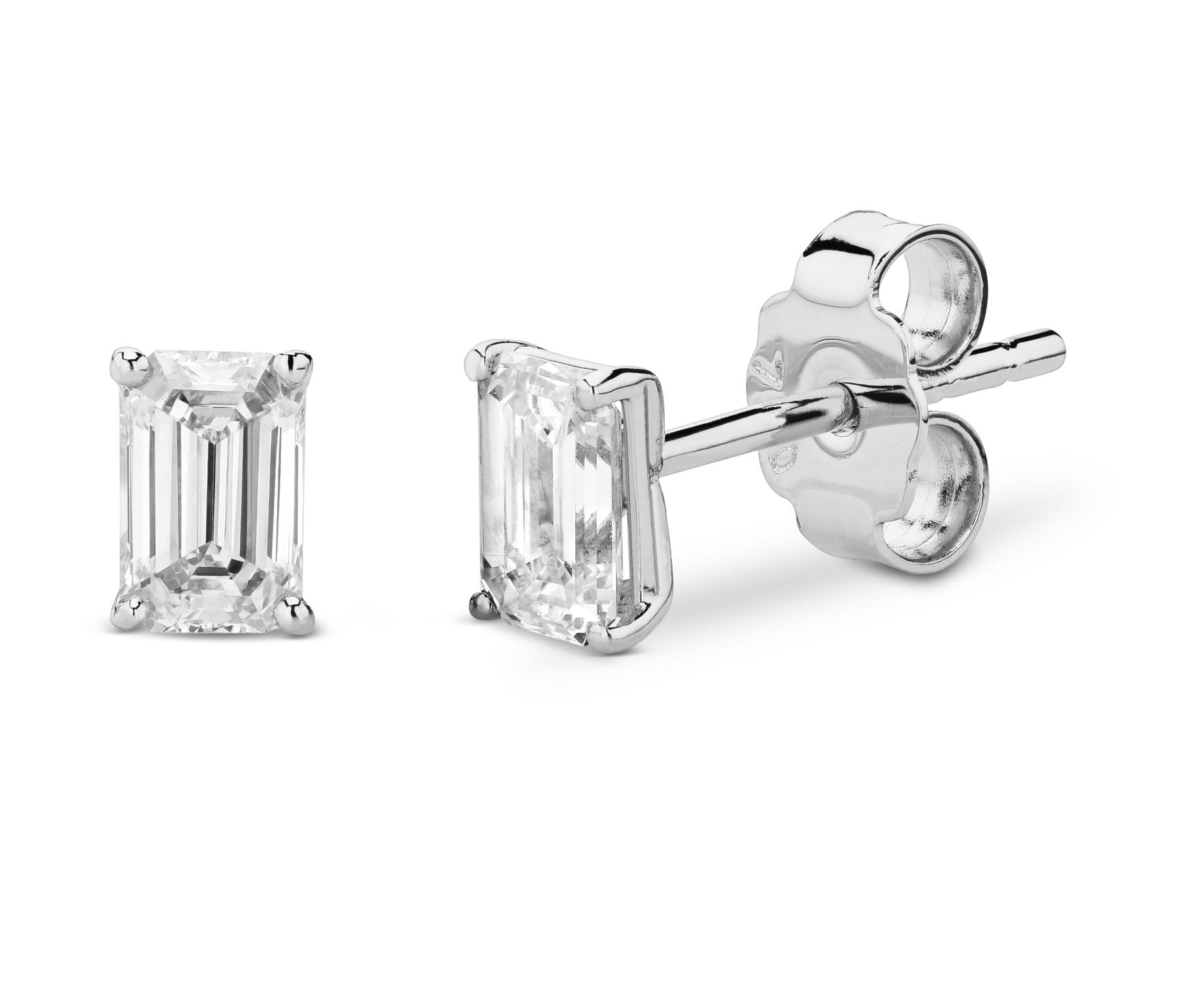 Emerald cut earrings (LG)