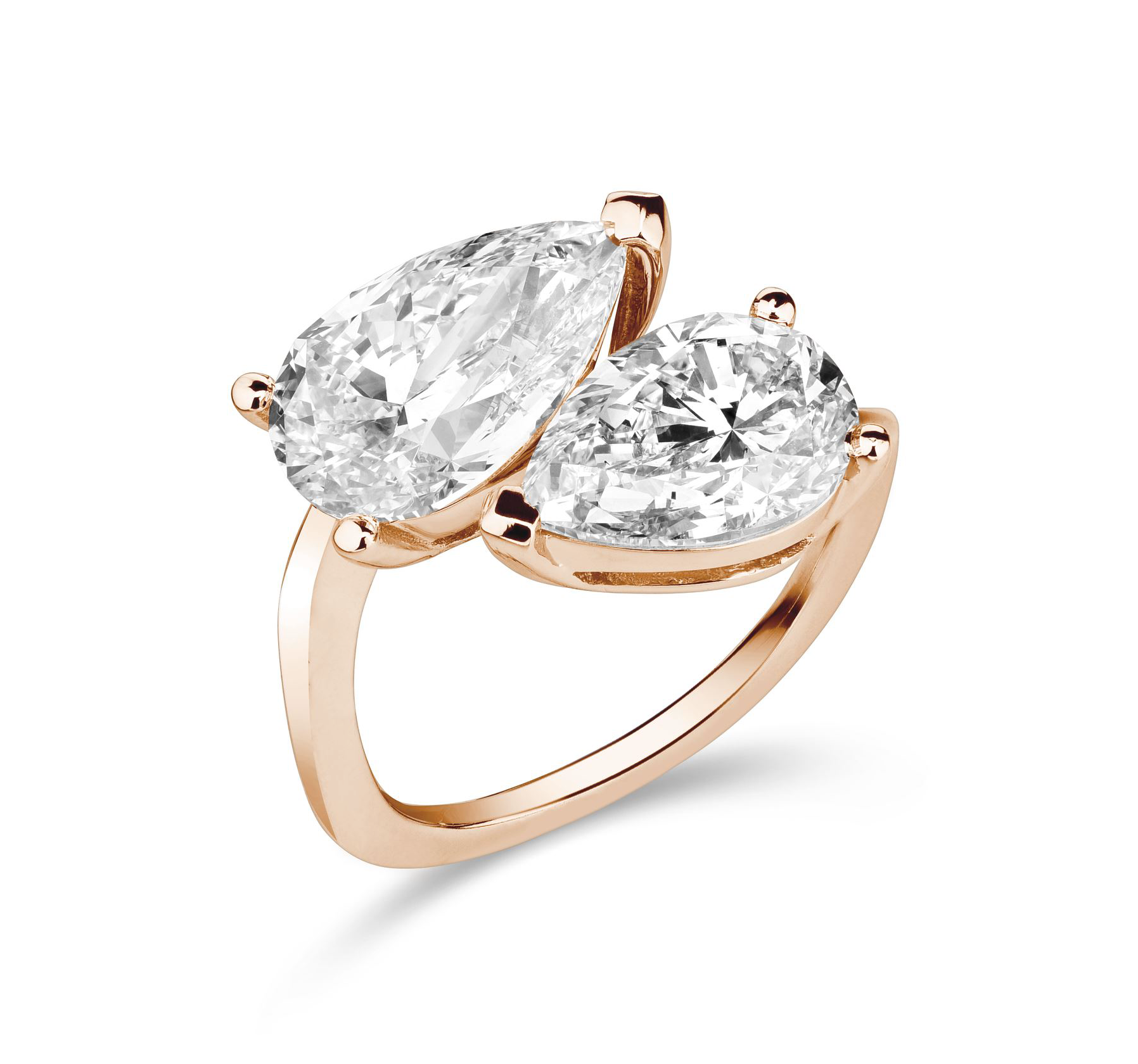 Double Pear shaped diamond ring (LG)