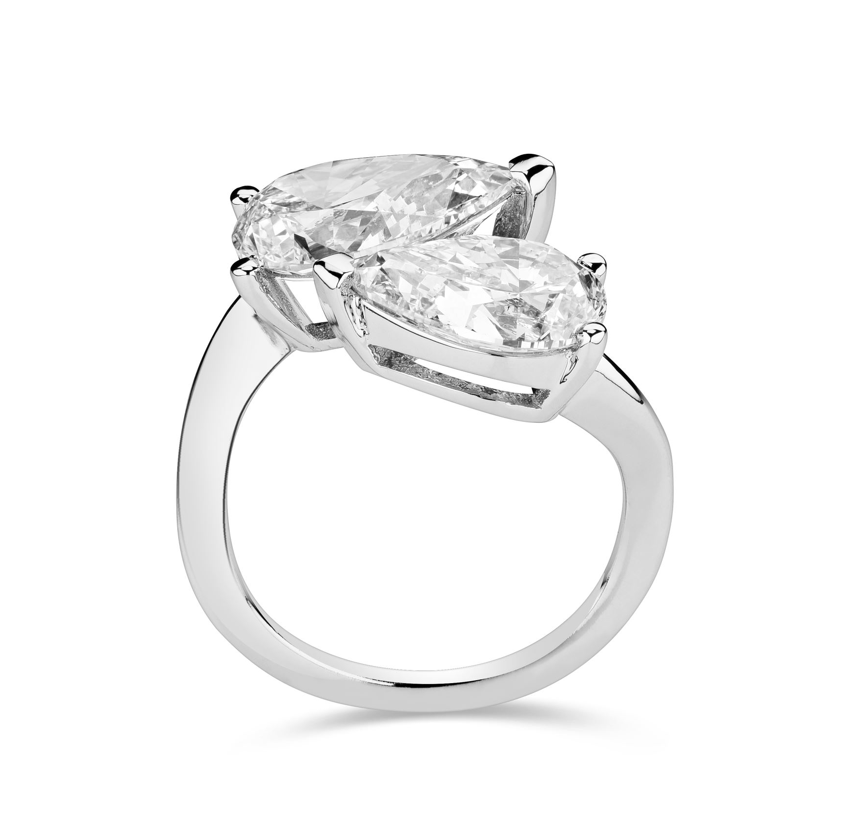 Double Pear shaped diamond ring (LG)