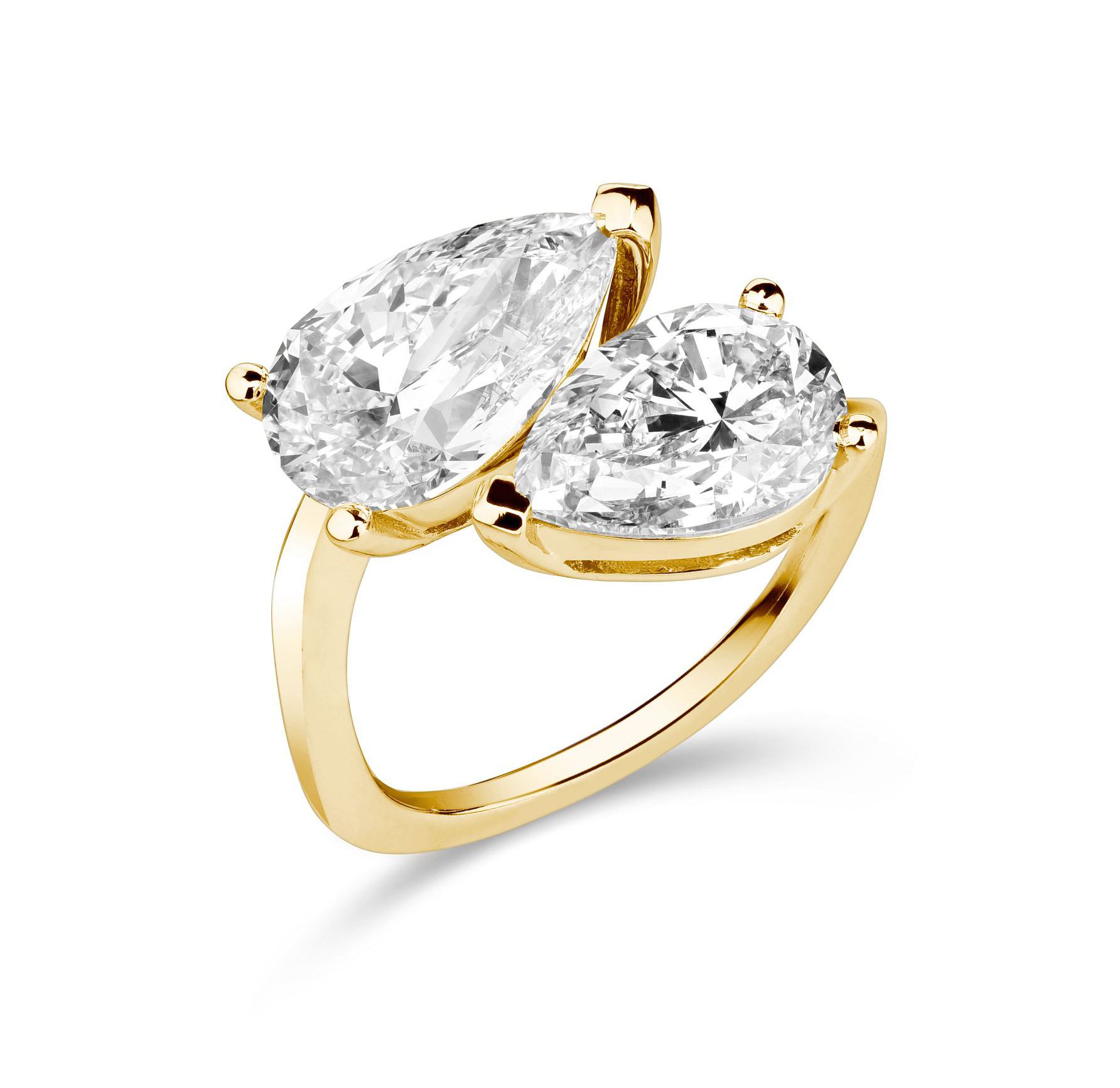 Double Pear shaped diamond ring (LG)