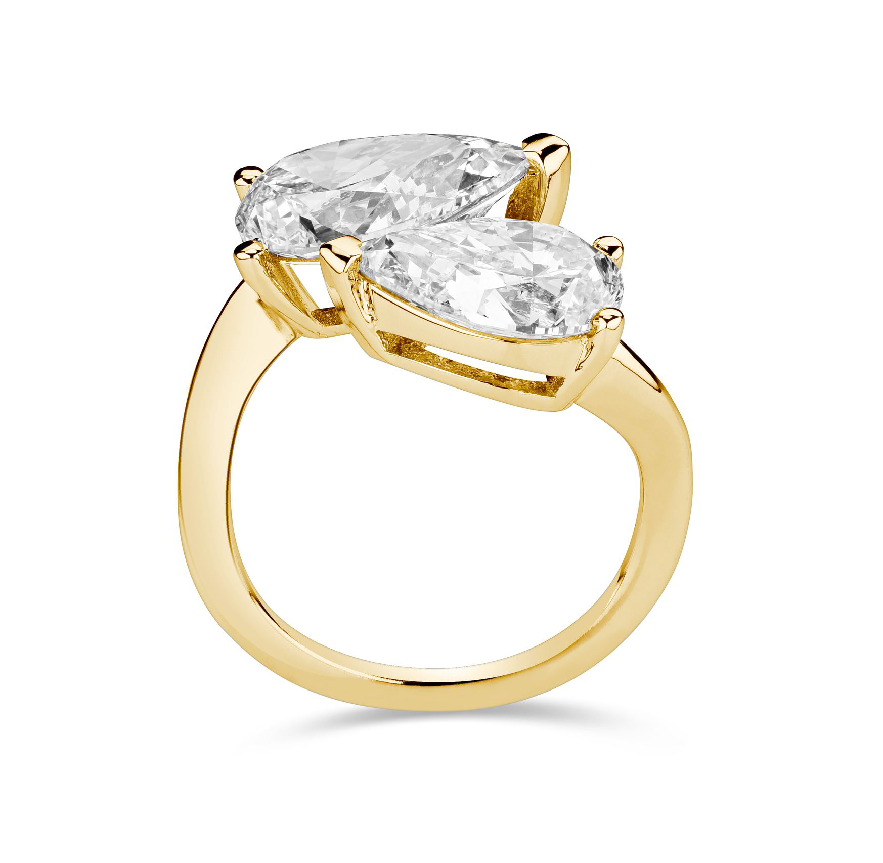 Double Pear shaped diamond ring (LG)