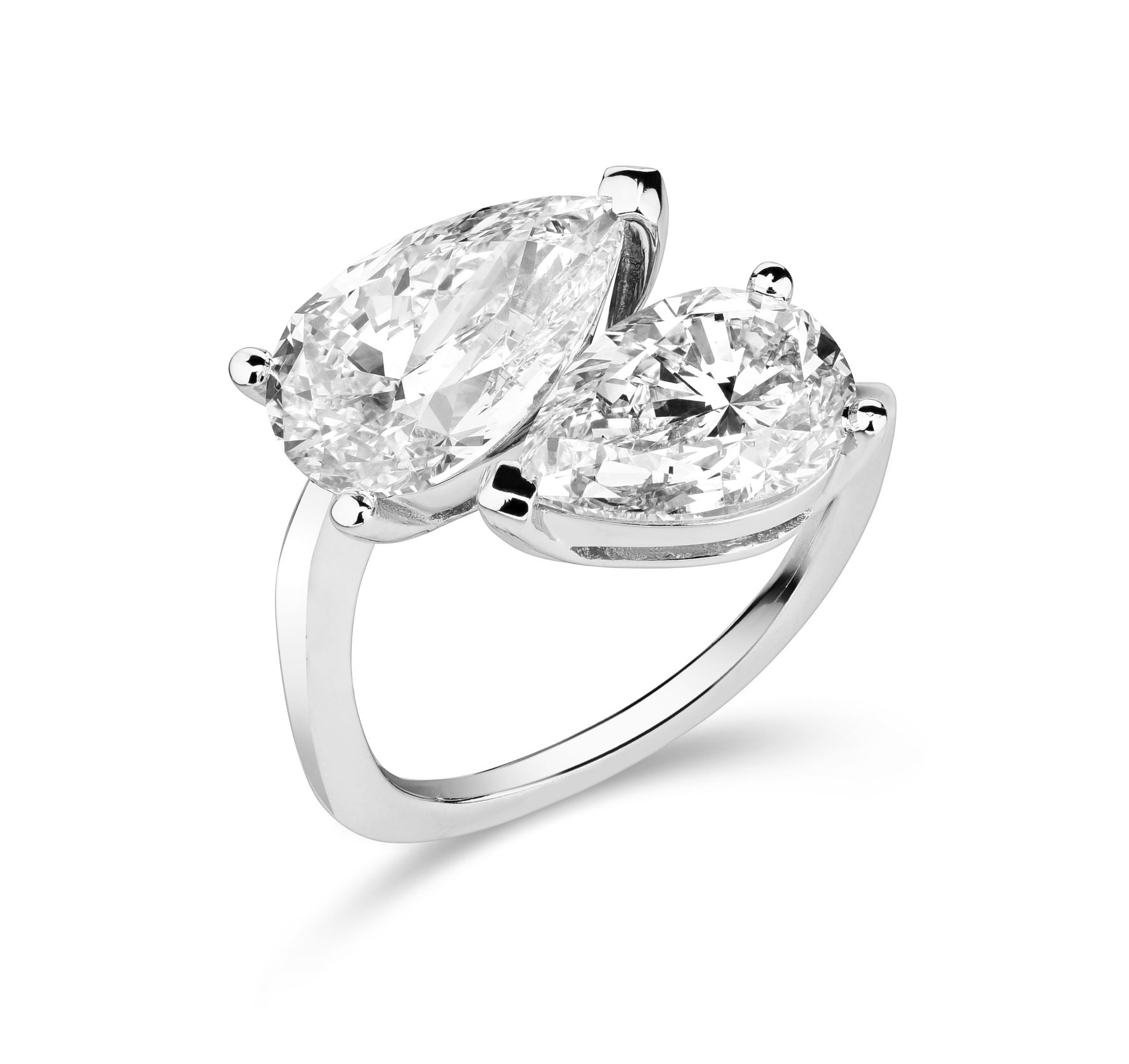 Double Pear shaped diamond ring (LG)