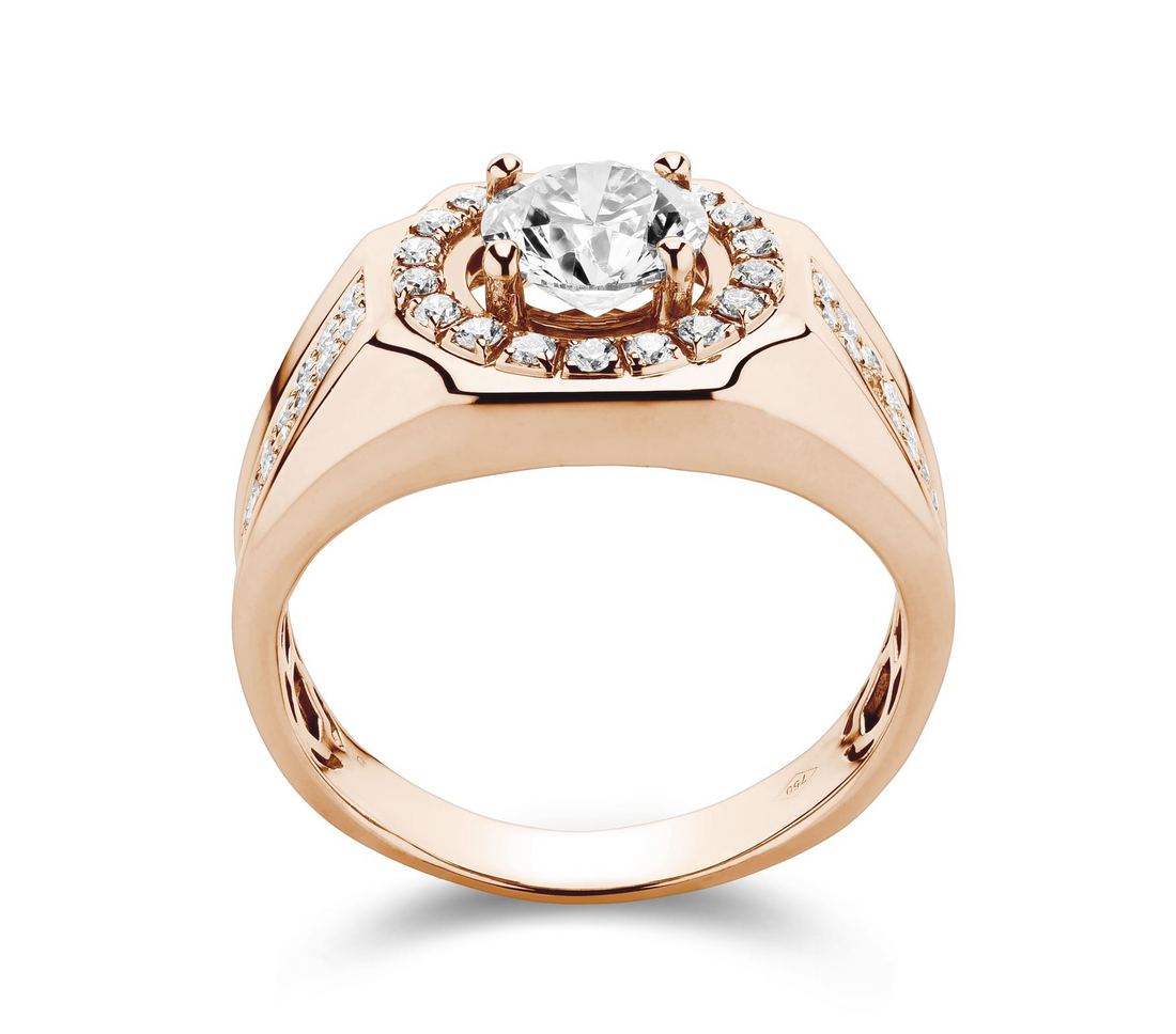 Signet diamond ring