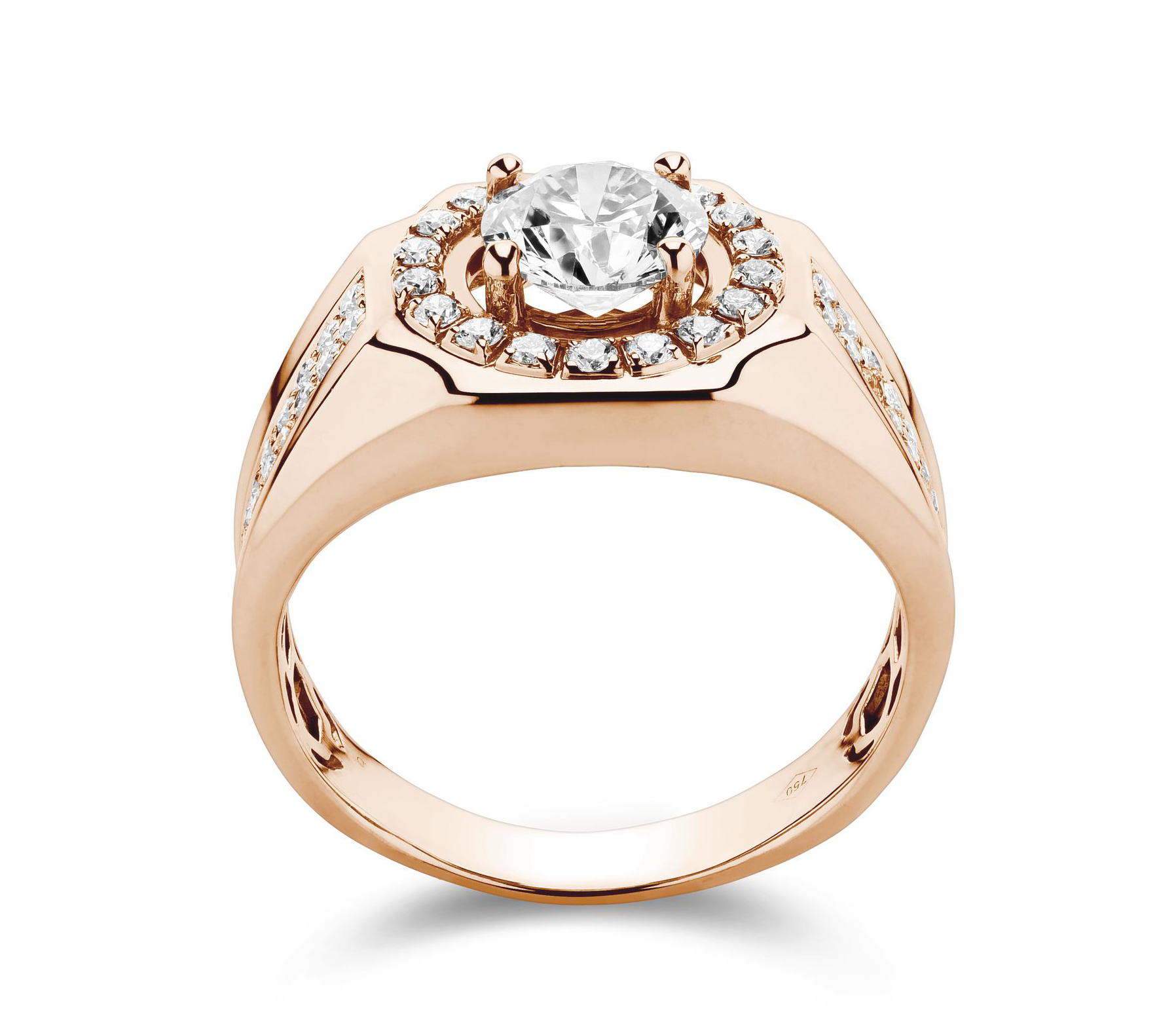 Signet diamond ring