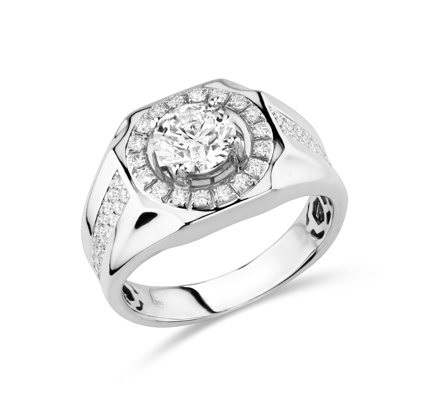 Signet diamond ring