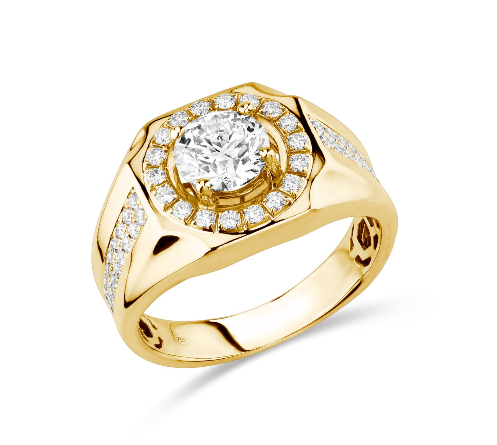 Signet diamond ring