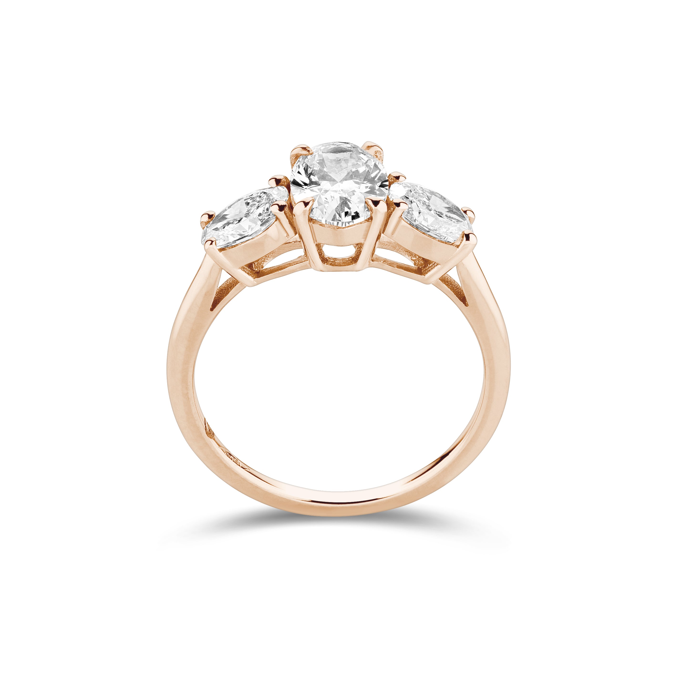 Oval cut diamond ring