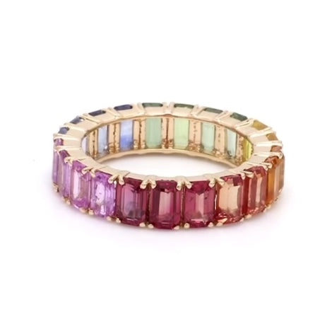 New York Rainbow Sapphire Ring