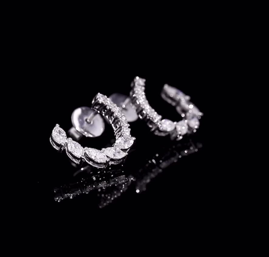 ARC DIAMOND STUD EARRINGS