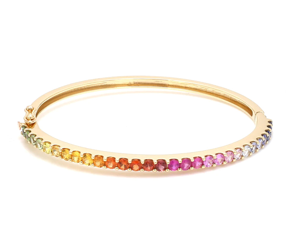 Rainbow Saffier Ronde Armband 